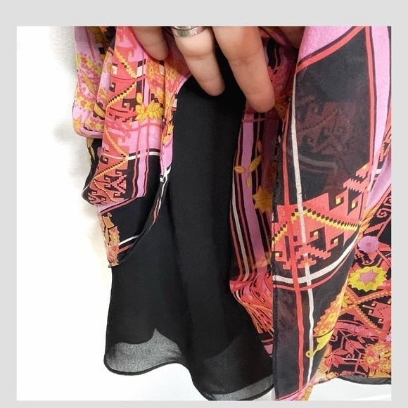 Kay Unger Silk Pin Up Style Halter Top Mid Length Cocktail Occasion Dress Size 4 - Picture 7 of 12